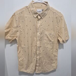 Goodfellow & Co Men's Tan Patterned Button Down Shirt